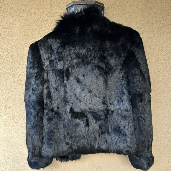 French Vintage black fur coat size medium EDGY FEMININE excellent quality - Picture 3 of 15